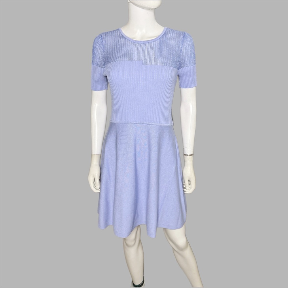 Vince Camuto Light Purple Knit Fit & Flare Sweater Midi‎ Dress